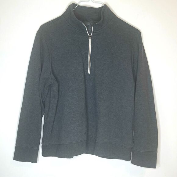 Eddie Bauer Women’s Camp Fleece 1/4 Zip Top in Size XL in Charcoal Gray. - Picture 6 of 7